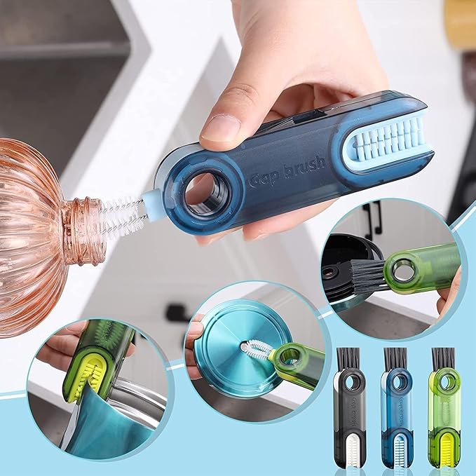 Blarvo™ MultiClean 3-in-1 Bottle & Cup Brush Set